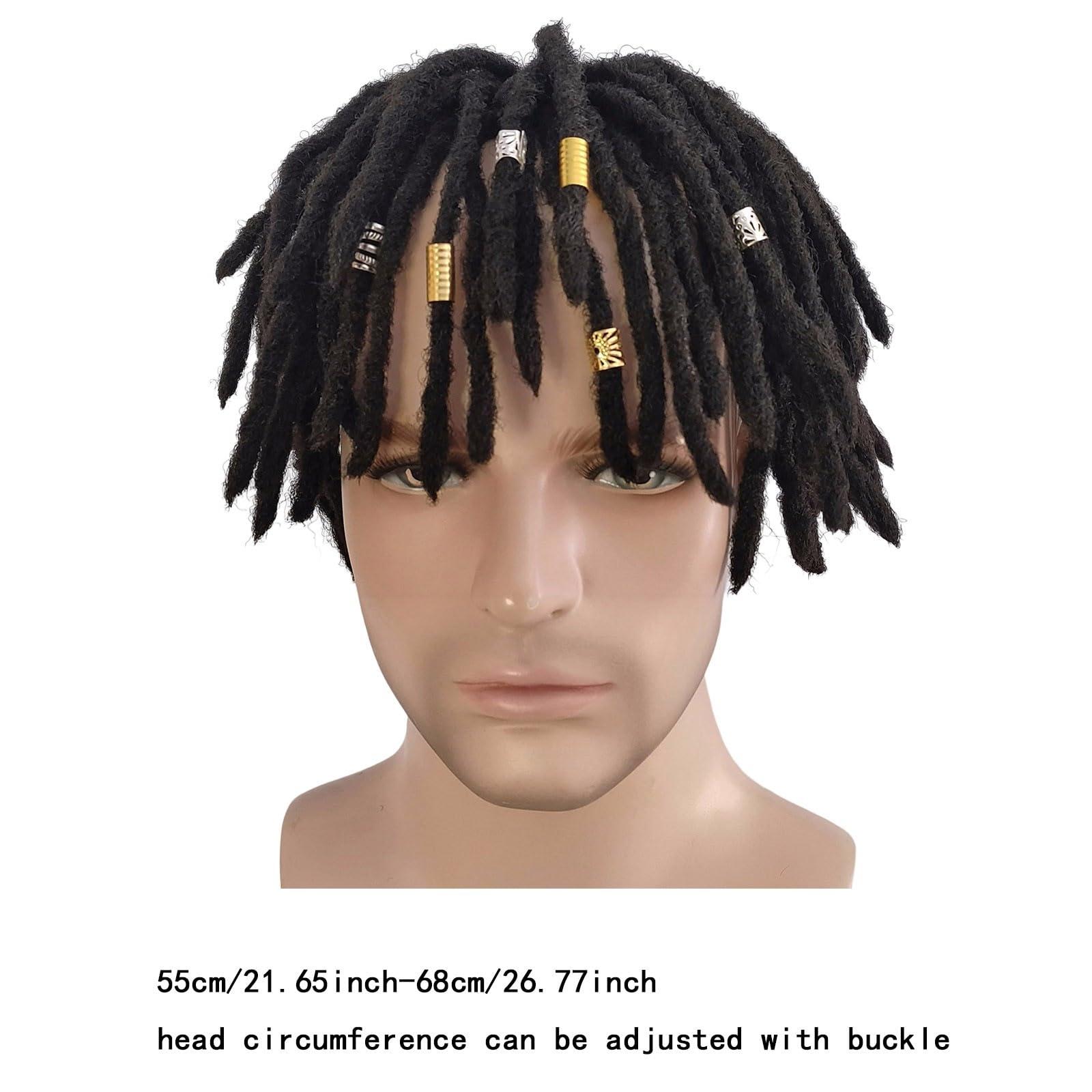 Dempiire Dempiire Human Hair Wigs For Black Men Short Hair Dirty Braid Dreadlock Wig Natural Synthetic Wig Wig Pieces For Men Mens Wig T3 Styling