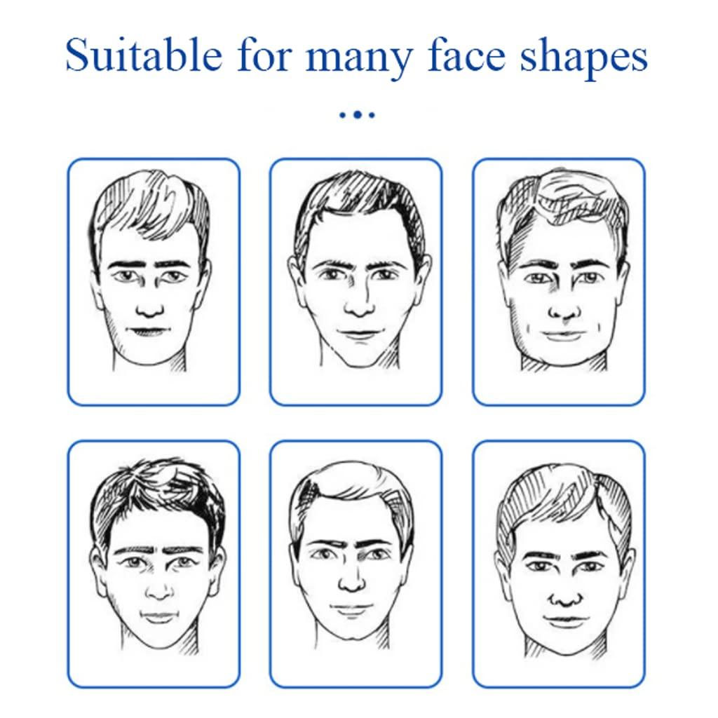 SOBOUR Heat Resistant Fashion Hot Mens Wigs Natural Slight Wave Mullet Wigs For Men Fluffy Soft Synthetic Heat Resistant Full Wigs For Daily Wear Synthetic