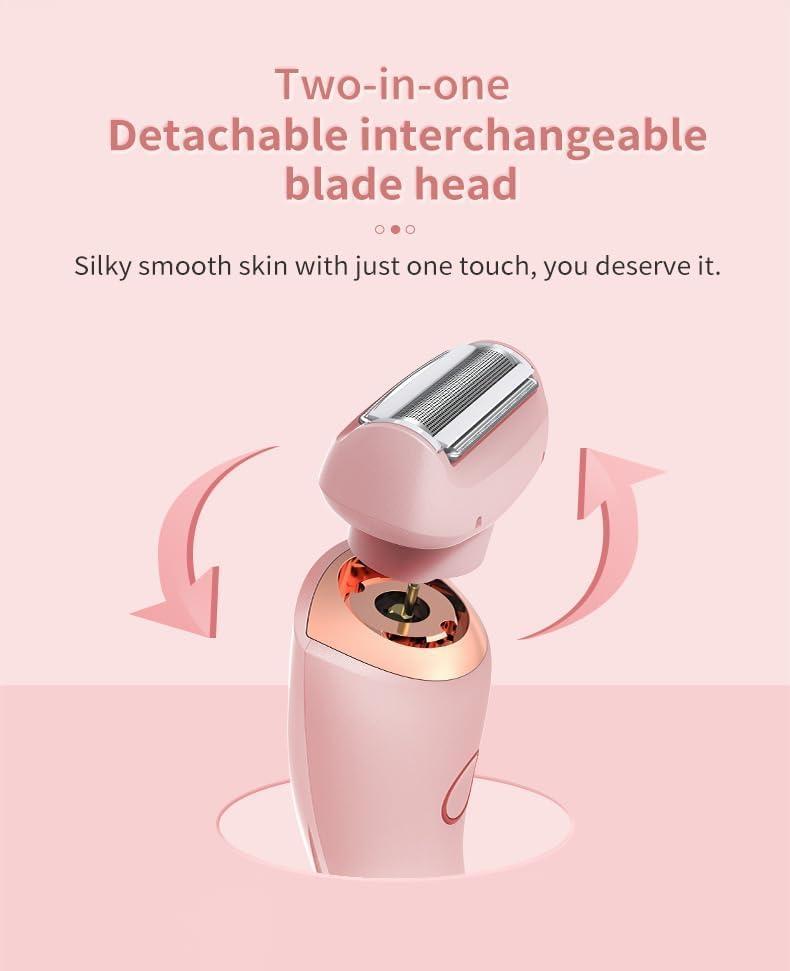 Generic Velvix Smoothshave Razor, Velvix Smooth Shave Razor, Velvix Shaver, Velvix Electric Razor,Electric Razors for Women Pubic Hair Velvix,2 in 1 Portable Electric Shaver Razors,Wet And Dry Use (Blue+Pink)