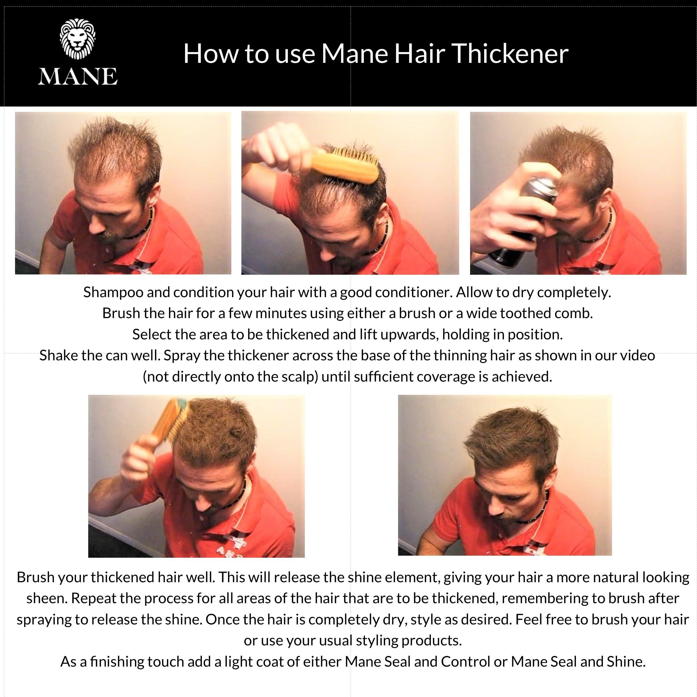 MANE Mane Hair Thickener with a Seal and Control 100 ml duo pack (Dark Brown)