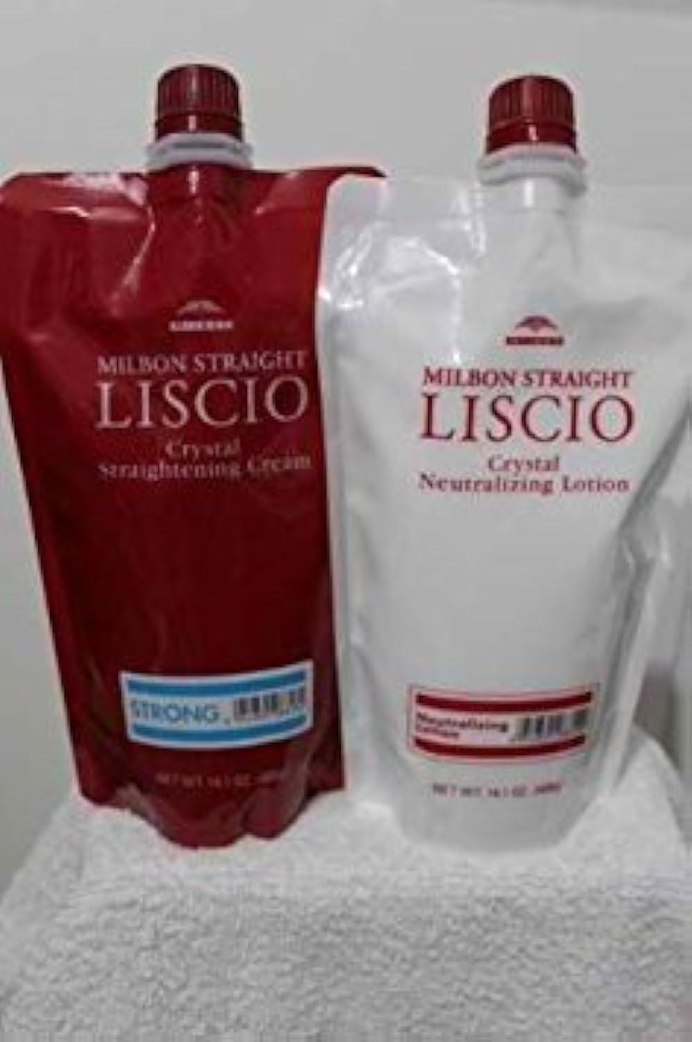 Milbon LISCIO Crystal Cream Straighteners & Neutralizer - Strong