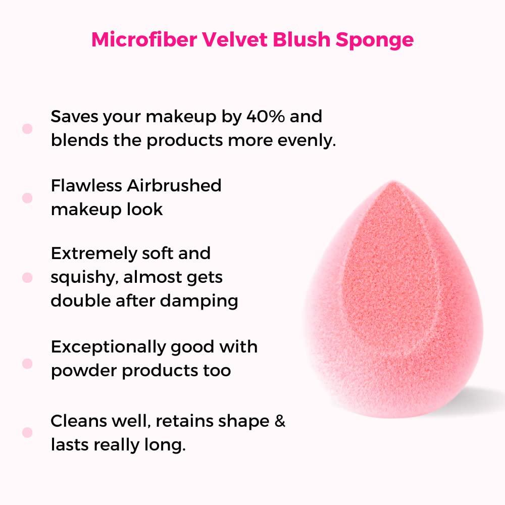 PRAUSH BEAUTY Praush Bloggers Favourite Original Microfiber Makeup Sponge Blender, Very Soft,Premium sponge, Latex Free, Blush Pink