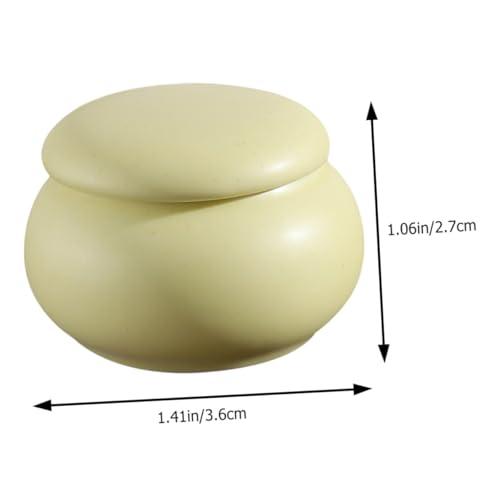 SKISUNO 3pcs Beauty Storage Multi-function Sample Jar Tiny Jars with Lids Cosmetic Boxes Cream Holder Household Travel Jar Cream Bottles Cosmetic Sample Containers Lotion Bottles Ceramics SKISUNO