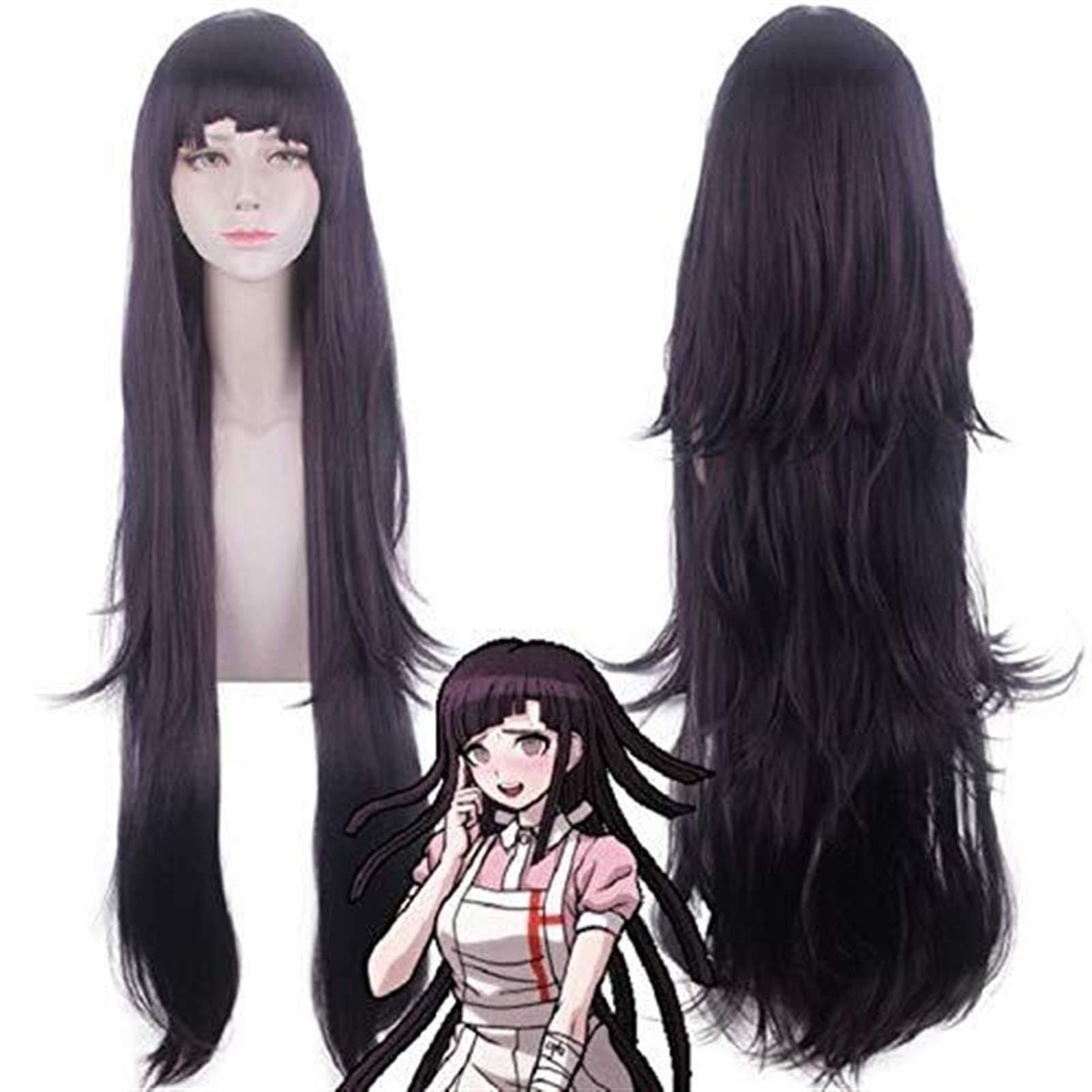 Koswiggle Koswiggle 1pc Tsumiki Mikan Cosplay Wig Women 100Cm Long Purple Synthetic Hair Halloween Party Mikan Wigs + Wig Cap Mikan Wig