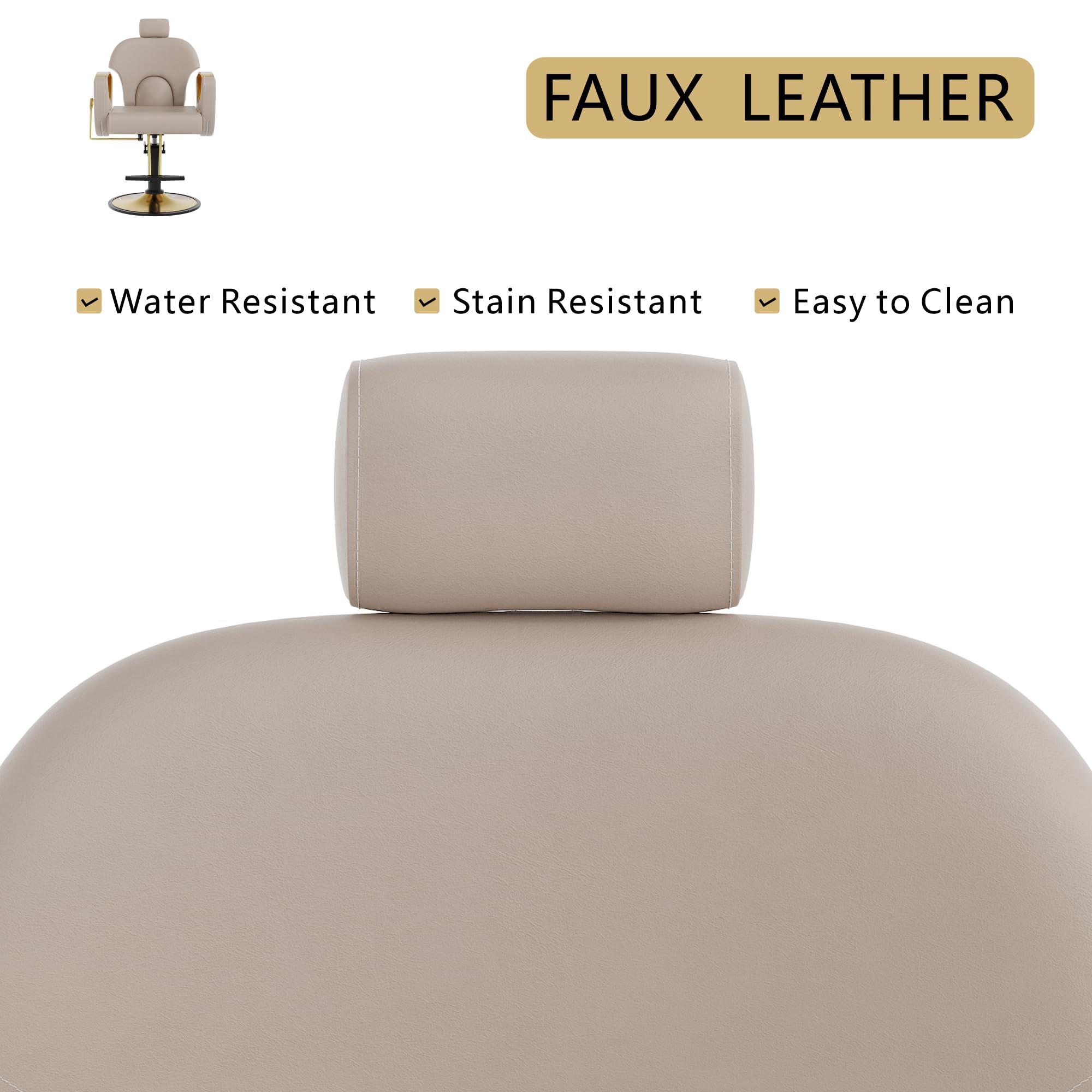 YOCONYO YOCONYO Barber Chair, Reclining Hair Salon Chair, 360 Degrees Swivel Styling Chair, Height Adjustable Hydraulic Shampoo Chair, Spa Equipment (Gray)