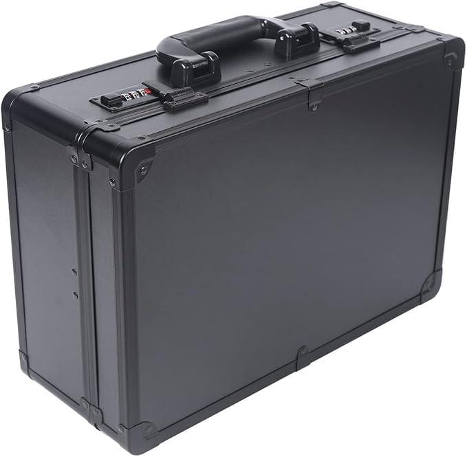 InSyoForeverEC InSyoForeverEC Professional Barber Case, Barber Tool Kits Storage, Double Layer Travel Barber Tool Box, Luxury Carrying Case for Beauty Hair Stylist Pet Groomer with Handle & Secure Numlock (Style 2)