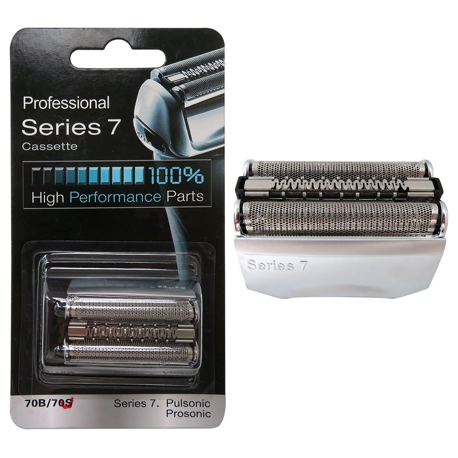 Colorpp Series 7 2024 Upgraded 70S Silver Shaver Foil & Cutter for Braun Pulsonic 5693, 760CC, 9585, 9785, 5673,790CC, 9595, 9795, 5671, 790CC