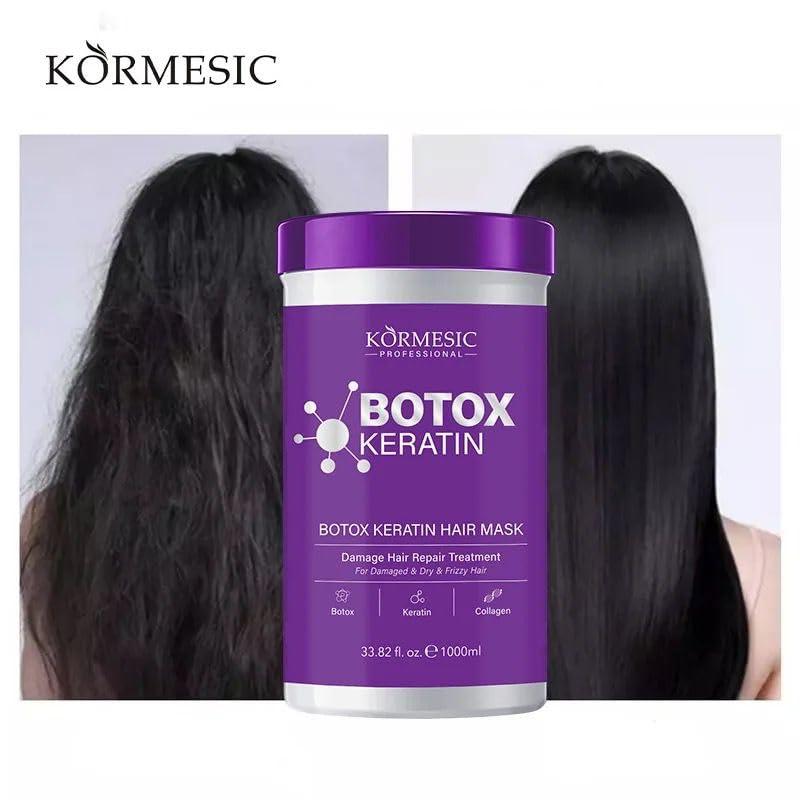 Kormesic Botox Keratin Hair Mask, 33.82 fl. oz, Damage Repair Treatment for Dry & Frizzy Hair Professionals choice