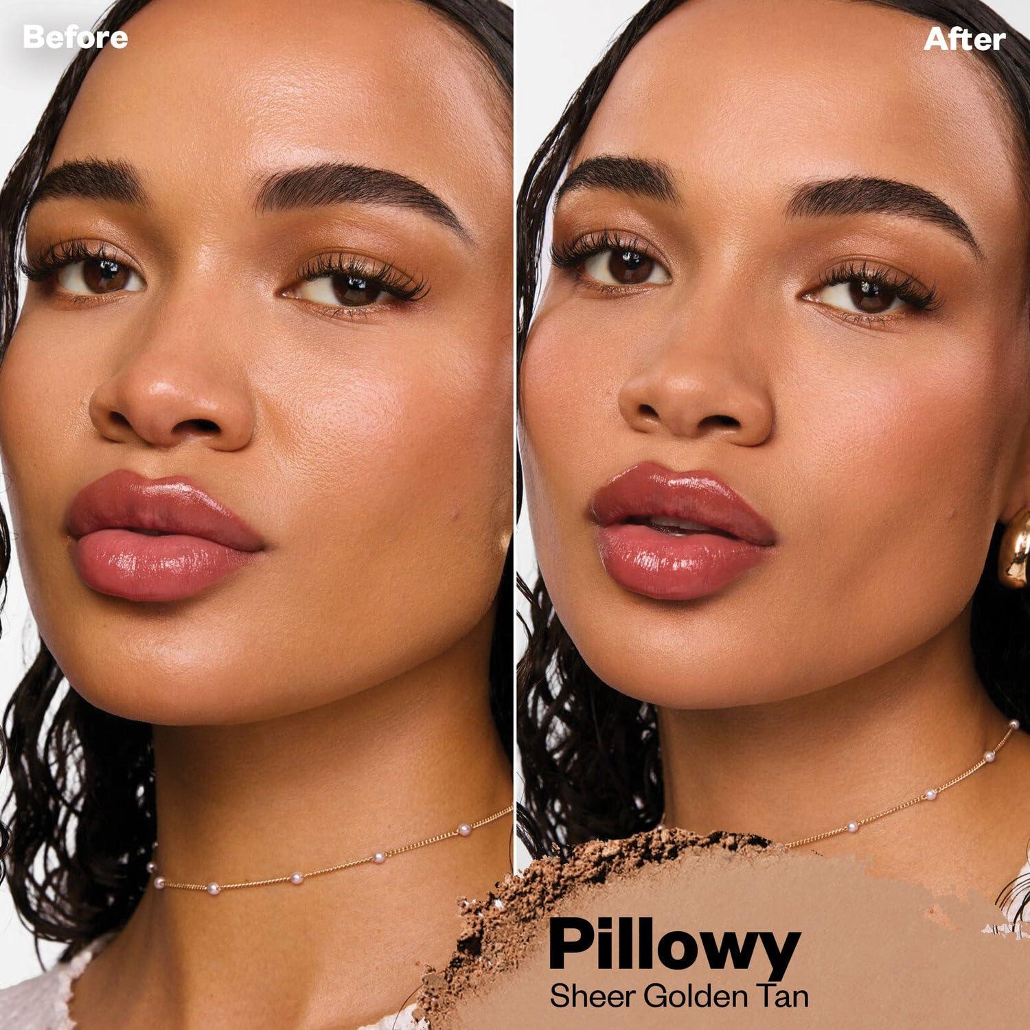 Kosas Kosas Mini Cloud Set Face Setting Powder - Smoothing Shine Control, Soft, Sheer Translucent Makeup Finish, Portable & Long-Lasting Loose Pressed Baking Powder - Pillowy (Sheer Medium Tan)