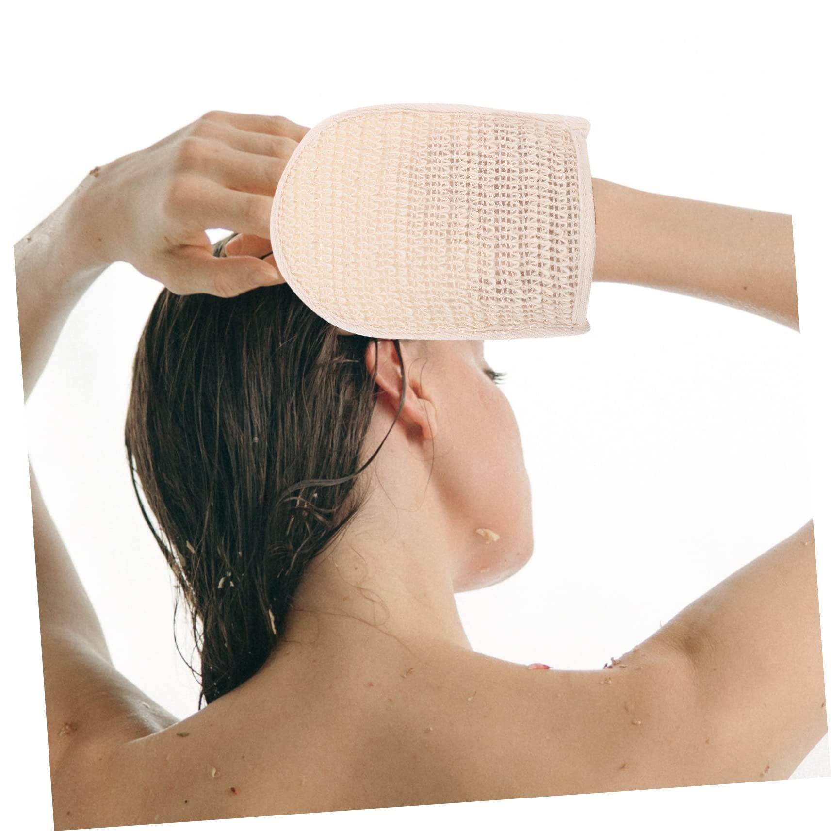 Healeved Healeved Exfoliating Glove and Back Scrub Bath Gloves Exfoliating Shower Gloves for Women Men Made of Cotton Linen