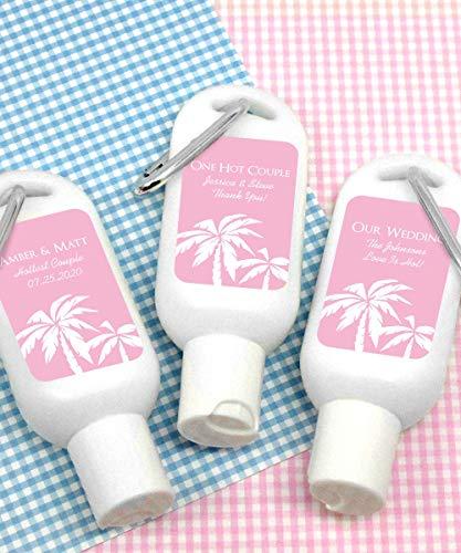 Ducky Days Personalized Sunscreen with Carabiner SPF 30, Custom Sunscreen for Wedding Favors, Party Favors - Silhouette Designs (Set of 12)
