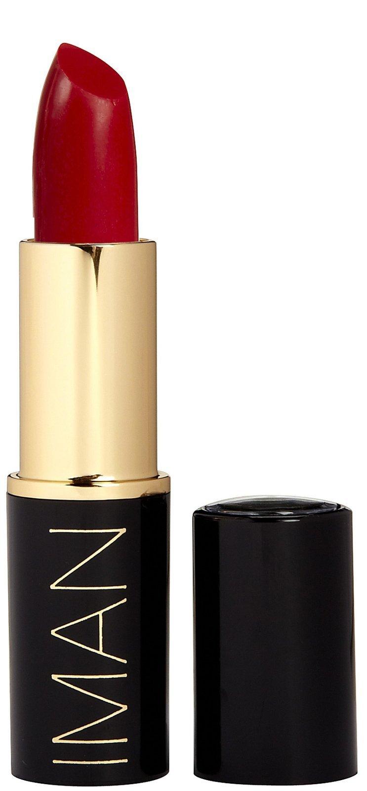 Iman Cosmetics IMAN Luxury Moisturizing Lipstick, Iman Red 005 0.14 oz (4 g)