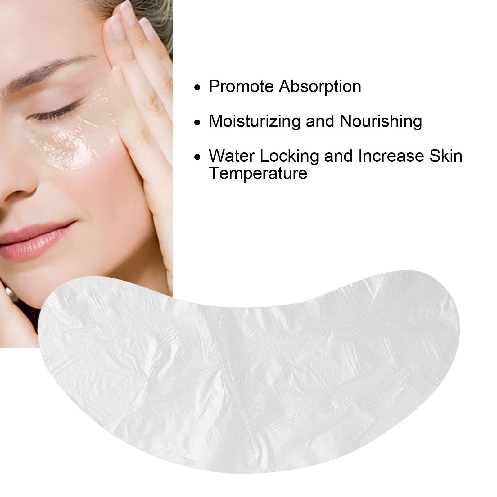 Betued 100pcs Under Eye Patches, Disposable DIY Eye Paper, Disposable Eye Skin Care Pads Promote Absorption Water Locking Beauty Salon Eye Sheet for Moisturizing Beauty Makeup Tools