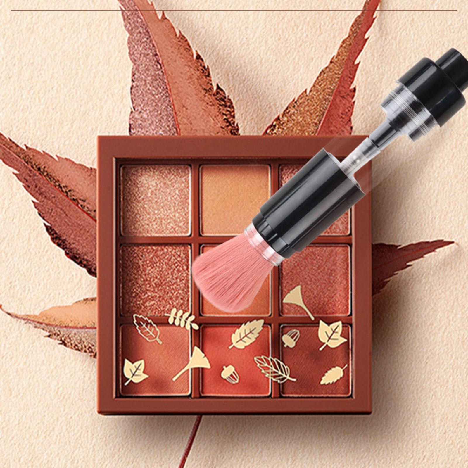 Generic Refillable Powder Brush, Refillable Powder Brush for Loose Powder, Soft Bristles Retractable Makeup Powder Brush, Portable Travel Powder Brush for Makeup Beginners Beauty Lovers