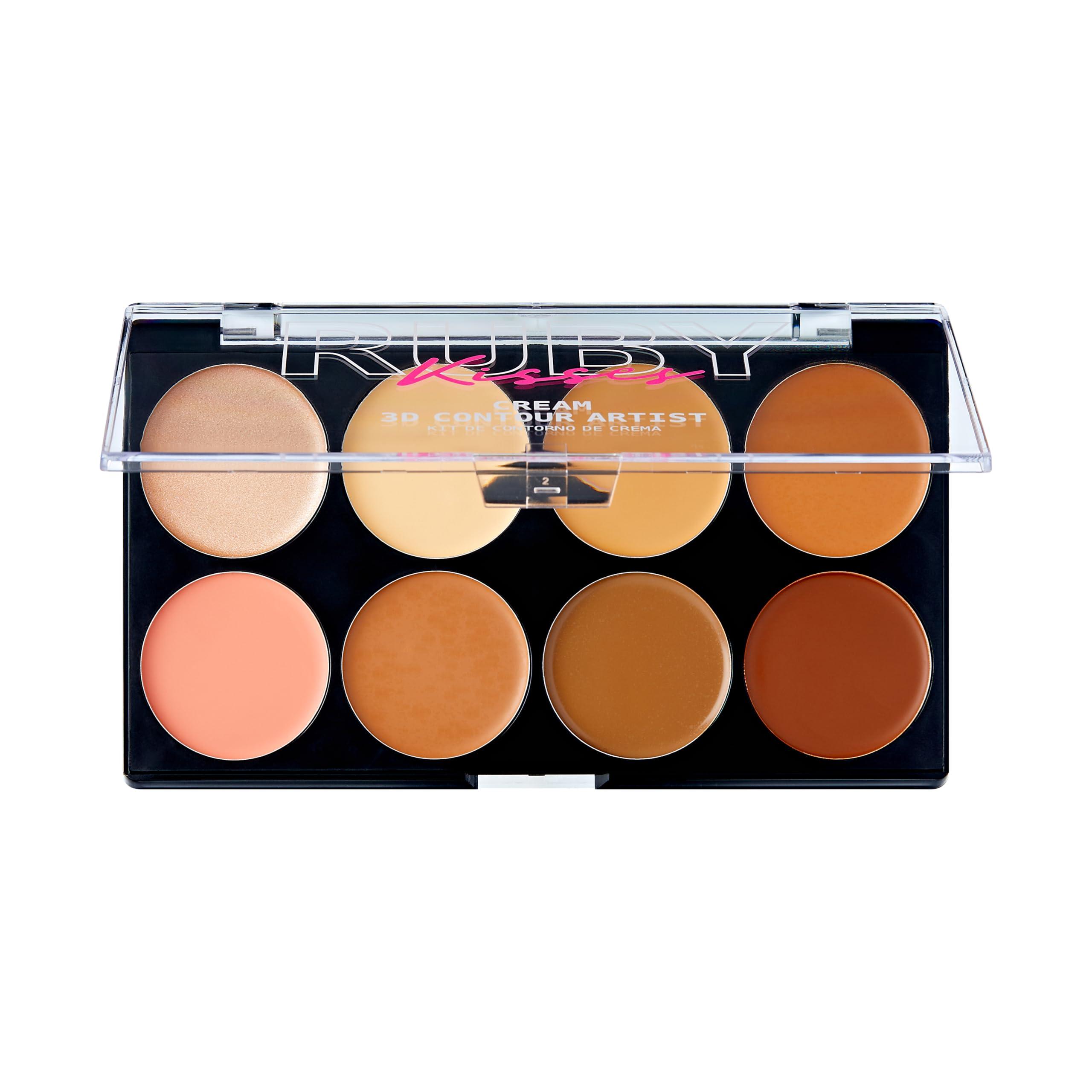 Ruby Kisses Ruby Kisses 3D Face Creator Cream Foundation & Concealer, 12 Hours Long Lasting, Medium to Full Coverage, Non-Greasy, Ideal for Makeup & Contour Palette (Light Medium)