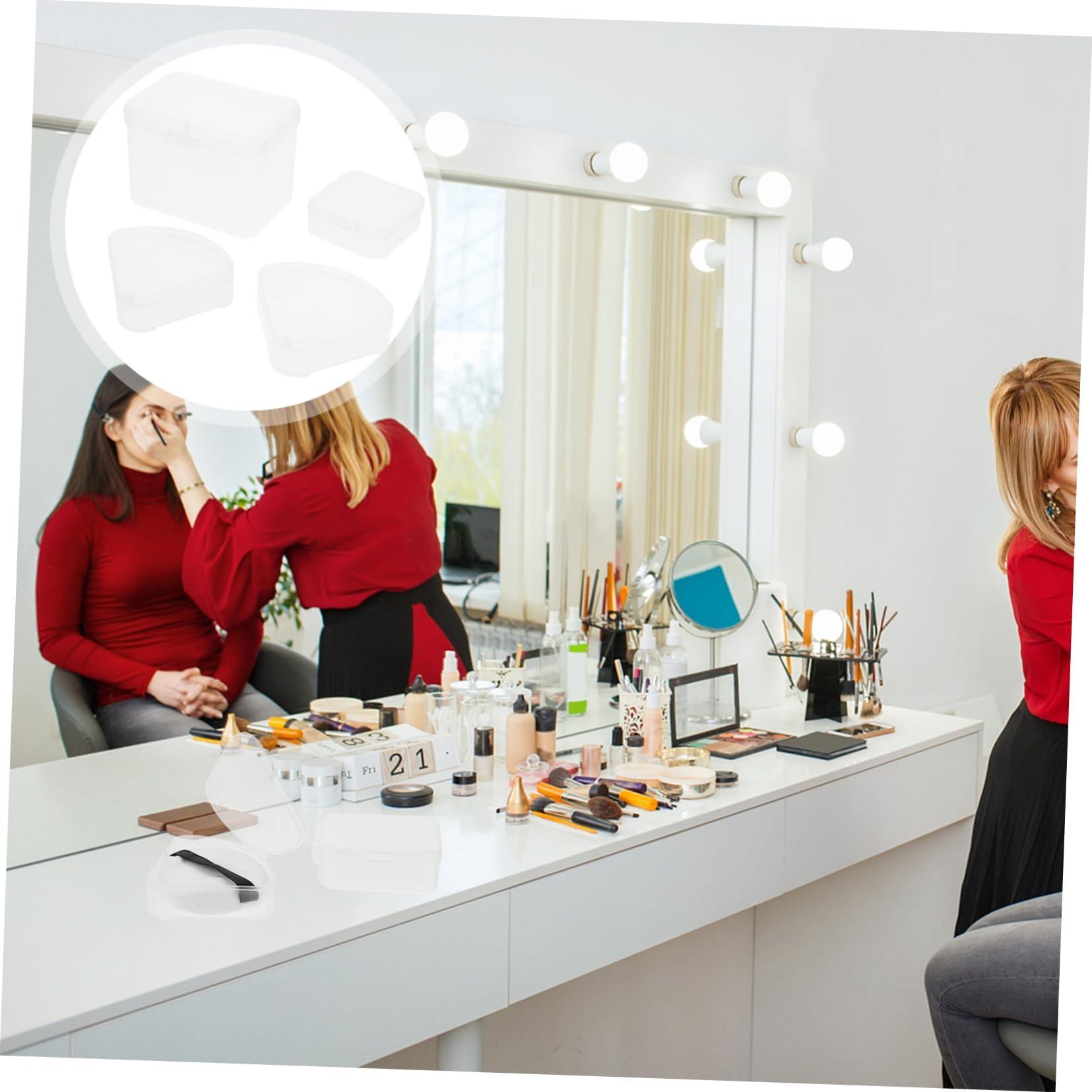 Beatifufu Beatifufu Powder Puff Beauty Box Set 4pcs Plastic Storage Boxes Makeup Sponge Holder Travel Size Sturdy and Easy to Store