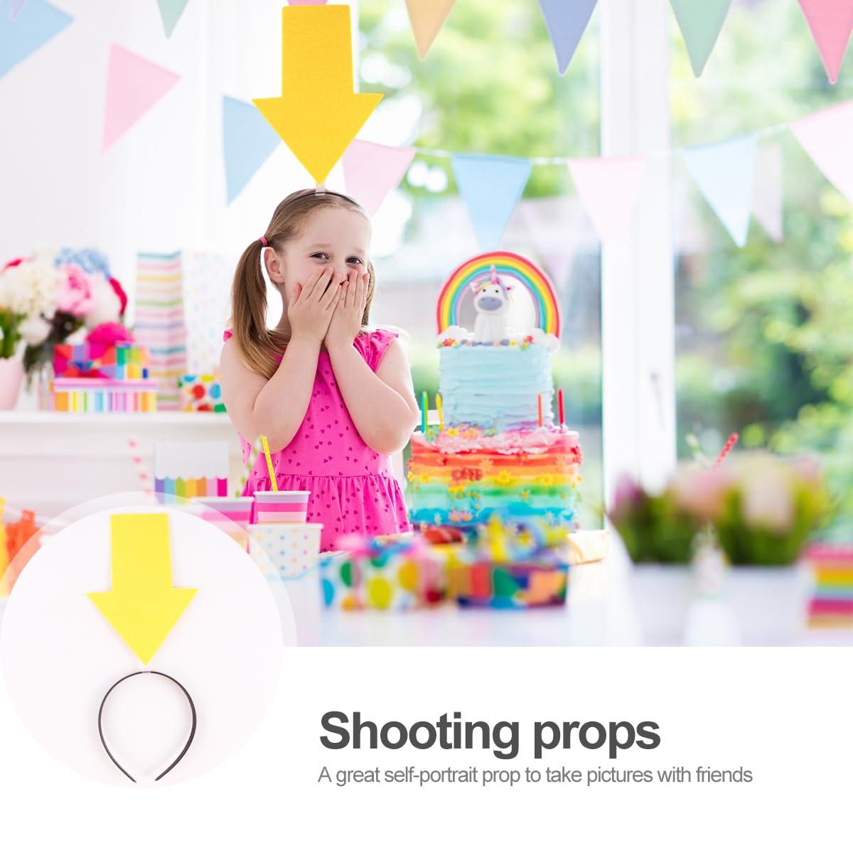 Homoyoyo Homoyoyo 14pcs Arrow Headband Halloween Funny Headband Arrow Cosplay Hair Hoop Hair Band Hair Halloween Headpiece for Halloween Party Carnival Party Photo Props (Yellow)