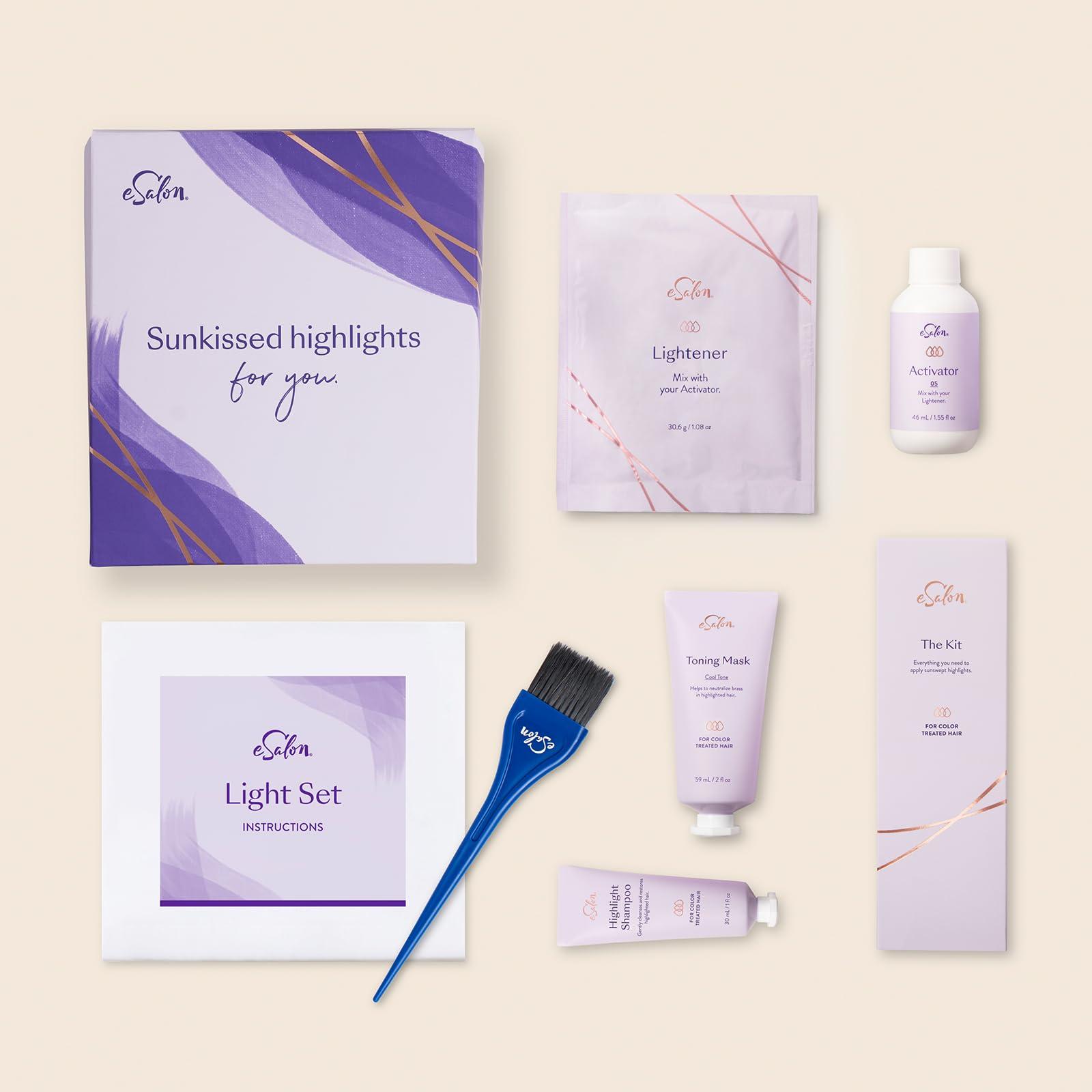 eSalon eSalon Light Set, Balayage Hair Highlighting Kit, Professional Grade At-home Highlighting Kit (Light Copper & Mahogany)
