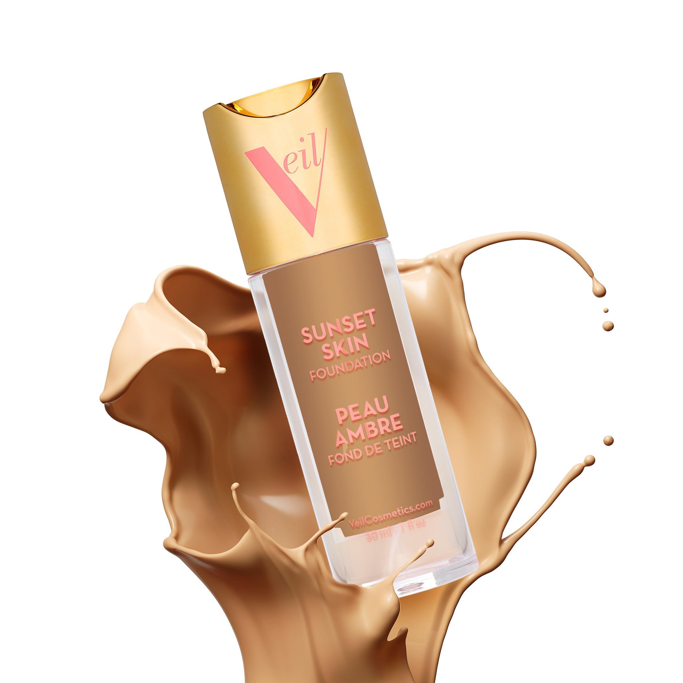 Veil Cosmetics Veil Cosmetics Complexion Fix Liquid Foundation  Buildable Coverage  Water-Resistant, Hypoallergenic, Oil-Free, Cruelty-Free & Vegan  Lightweight & Brightening  Long Lasting (3G Medium Gold)