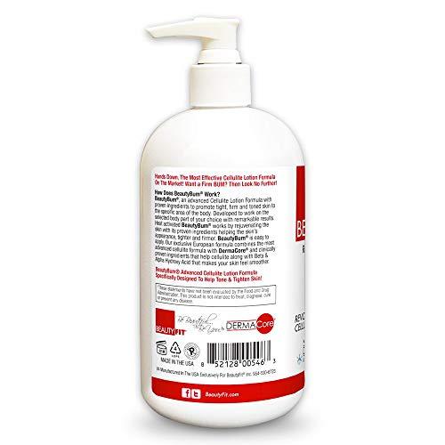 BeautyFit BeautyFit BeautyBum Pump Redefining Muscle Toning Lotion - Tightens Skin and Improves Appearance - Enhances Natural Elasticity and Firmness - Sculpt and Tone Problem Areas - Vanilla Shuga - 16 oz