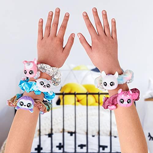 Scrunchmiez ScrunchMiez Single Surprise Pack, Magically transforms from Hair Scrunchie to Cute Plush Friend as Well as Backpack Clip. So Many Characters to Collect & wear.,(ID96524)