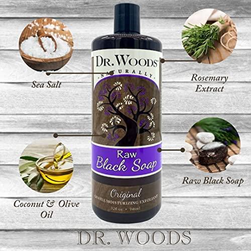 Dr. Woods Dr. Woods Raw African Black Moisturizing Liquid Castile Soap, 32 Ounce (Pack of 2)