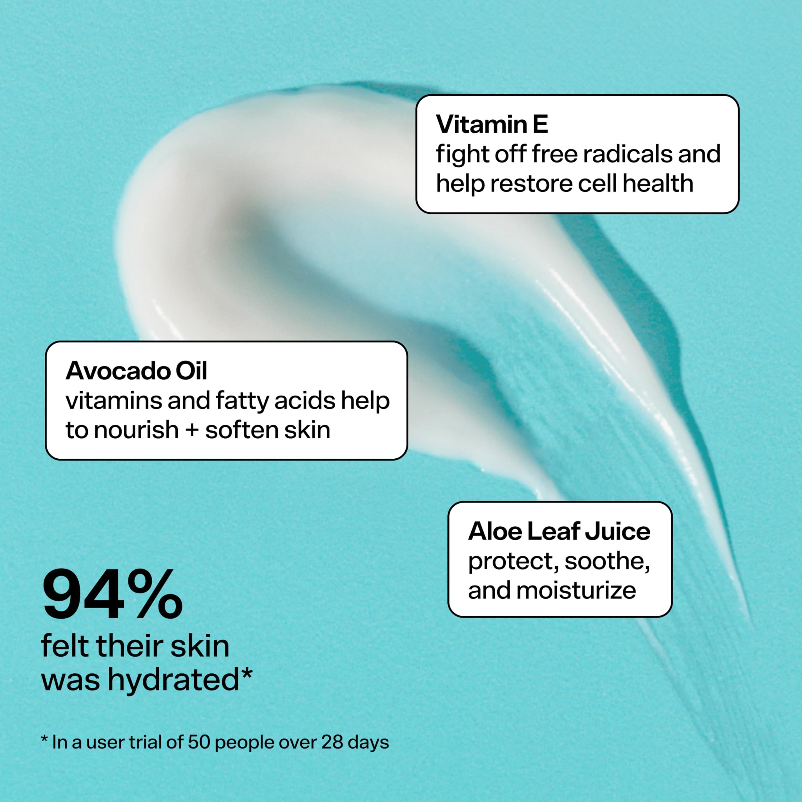 Bubble Skincare Bubble Skincare Slam Dunk Bundle - Hydrating Face Cream for Dry Skin Made with Vitamin E + Aloe Vera Juice for a Glowing Complexion - Skin Care with Blue Light Protection (50ml + 10ml, 2 Count)