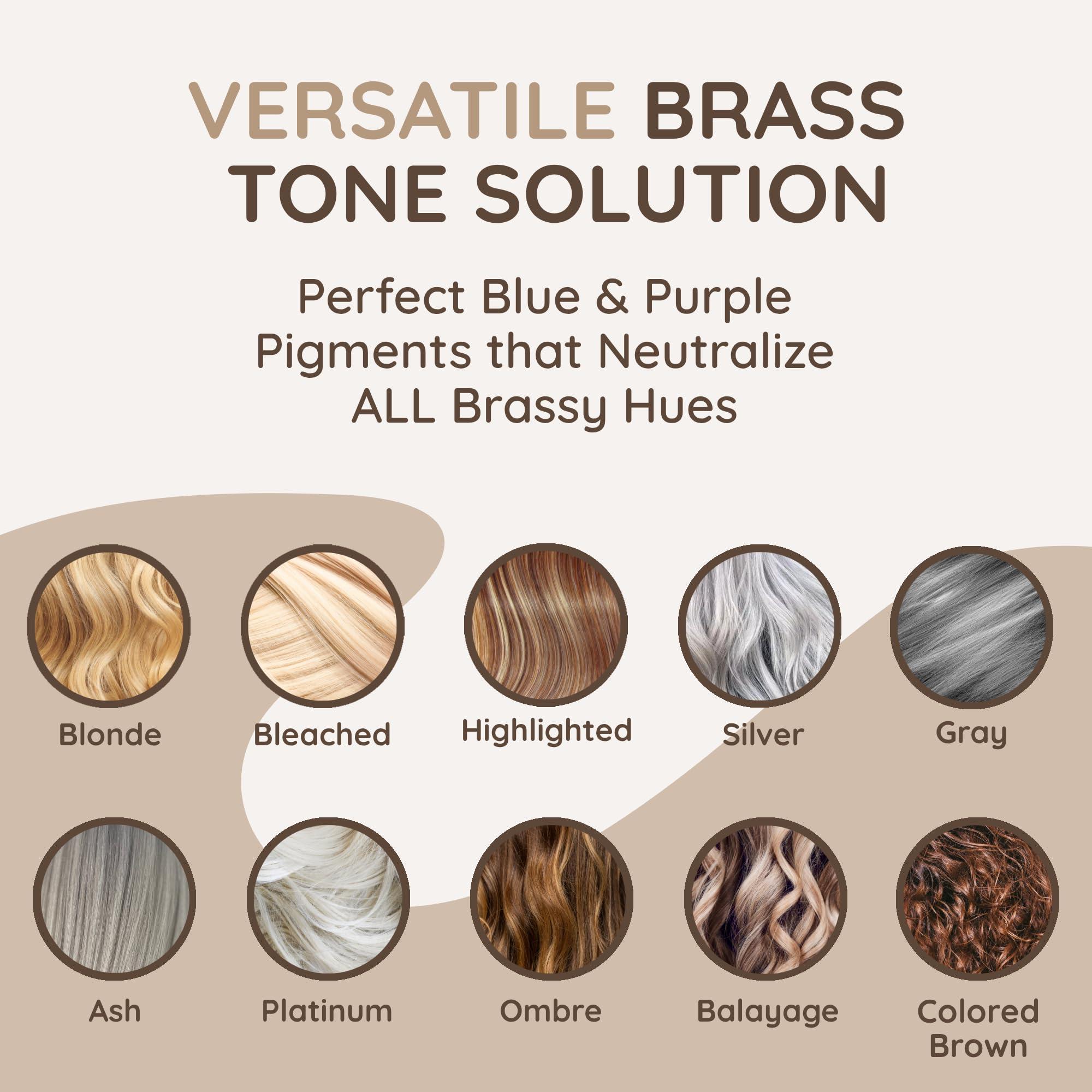 VITAMINS hair cosmetics Vitamins Keratin Purple Hair Mask - Violet Blue Protein Deep Conditioner Treatment - Toner for Blonde Platinum Silver Gray Ash or Brown Colored Dry and Damaged Brassy Hair