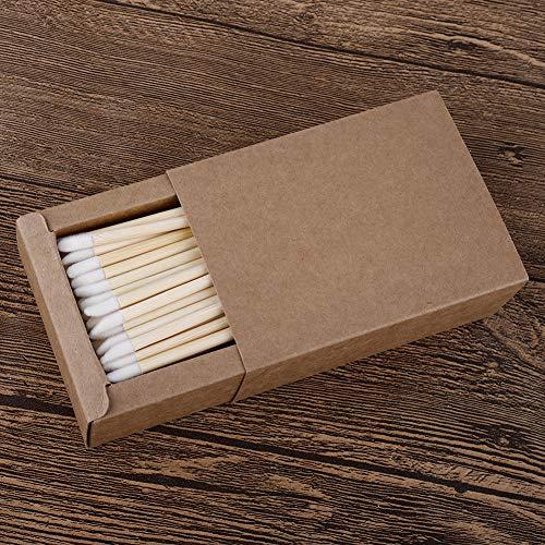 GWOKWAI GWOKWAI 100pcs Disposable Makeup Applicators Lipstick Applicators, Eco-friendly Applicator Lip Gloss Wand with Bamboo Stick Handle Lip Brushes for Lip Extension Application Makeup Kits