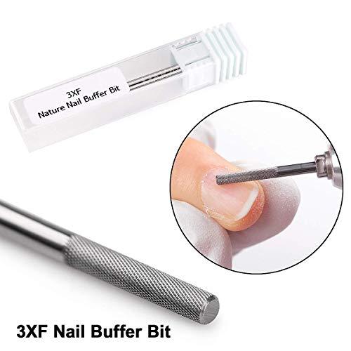 Makartt Portable Black Nail File Kit with Nail Drill Bit - 3XF Nature Nail Buffer Bit Bundle