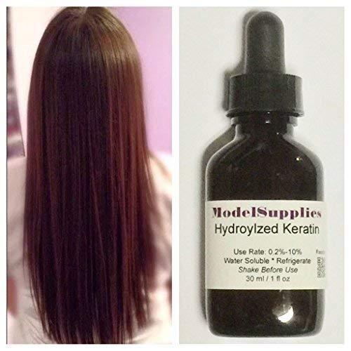 ModelSupplies Keratin Protein DIY Ingredient 30 ml Hydrolyzed Keratin with instructions and pipet for measuring for Hair and Skin
