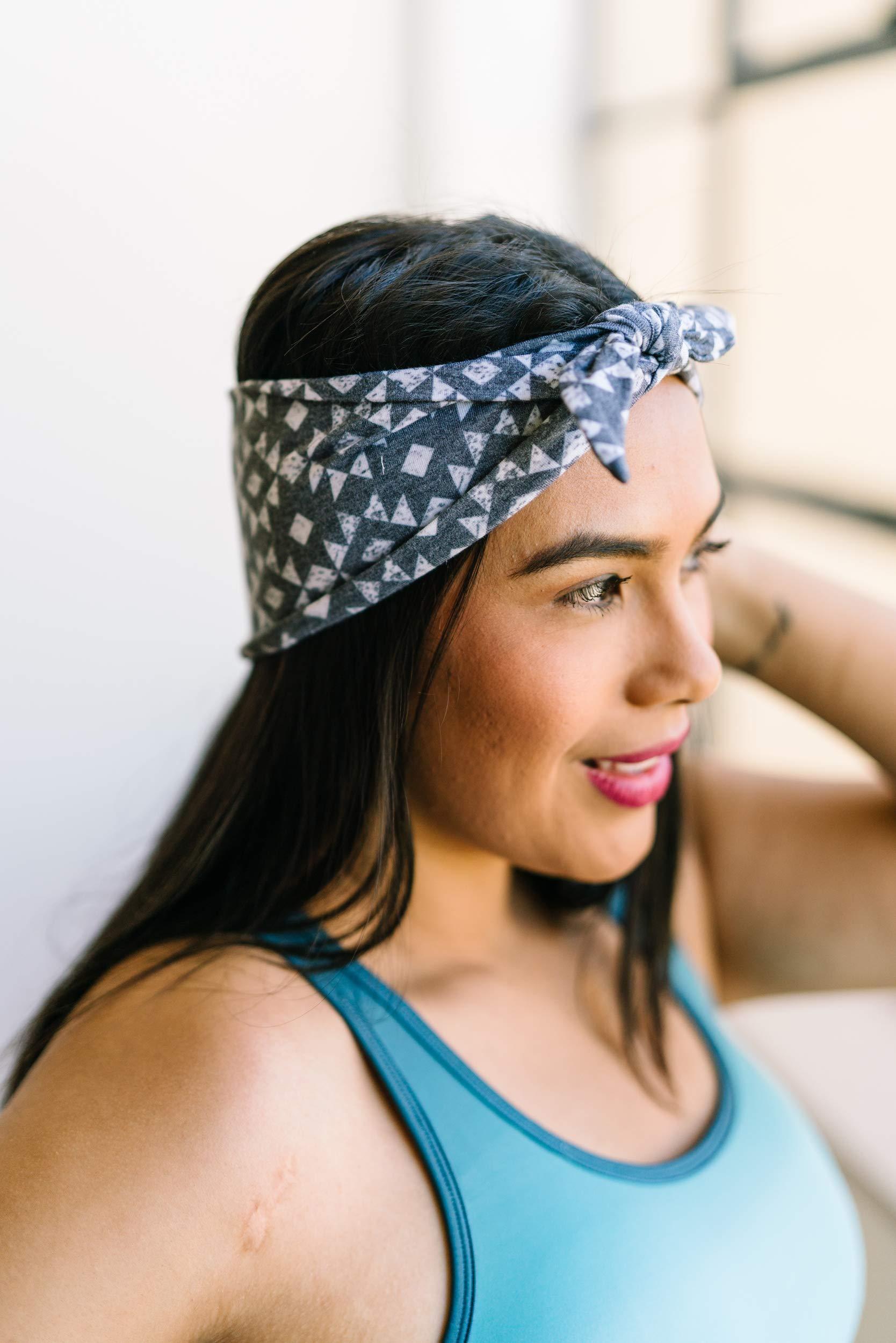 Maven Thread Maven Thread Workout Headbands for Women, 4 inch Wide Non Slip Headbands W/Bow, Sports Running Headband for Exercise, Gym hairband Athletic Workouts and Yoga 2pk - Black