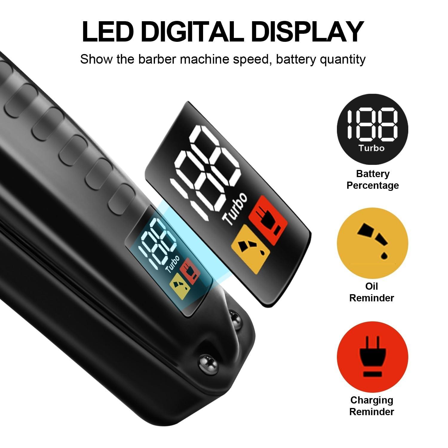 Generic Generic Hair Clippers Zero Gap Cutter Electric Hair Clipper Professional USB Rechargeable Men\'s Hair Cutting Machine