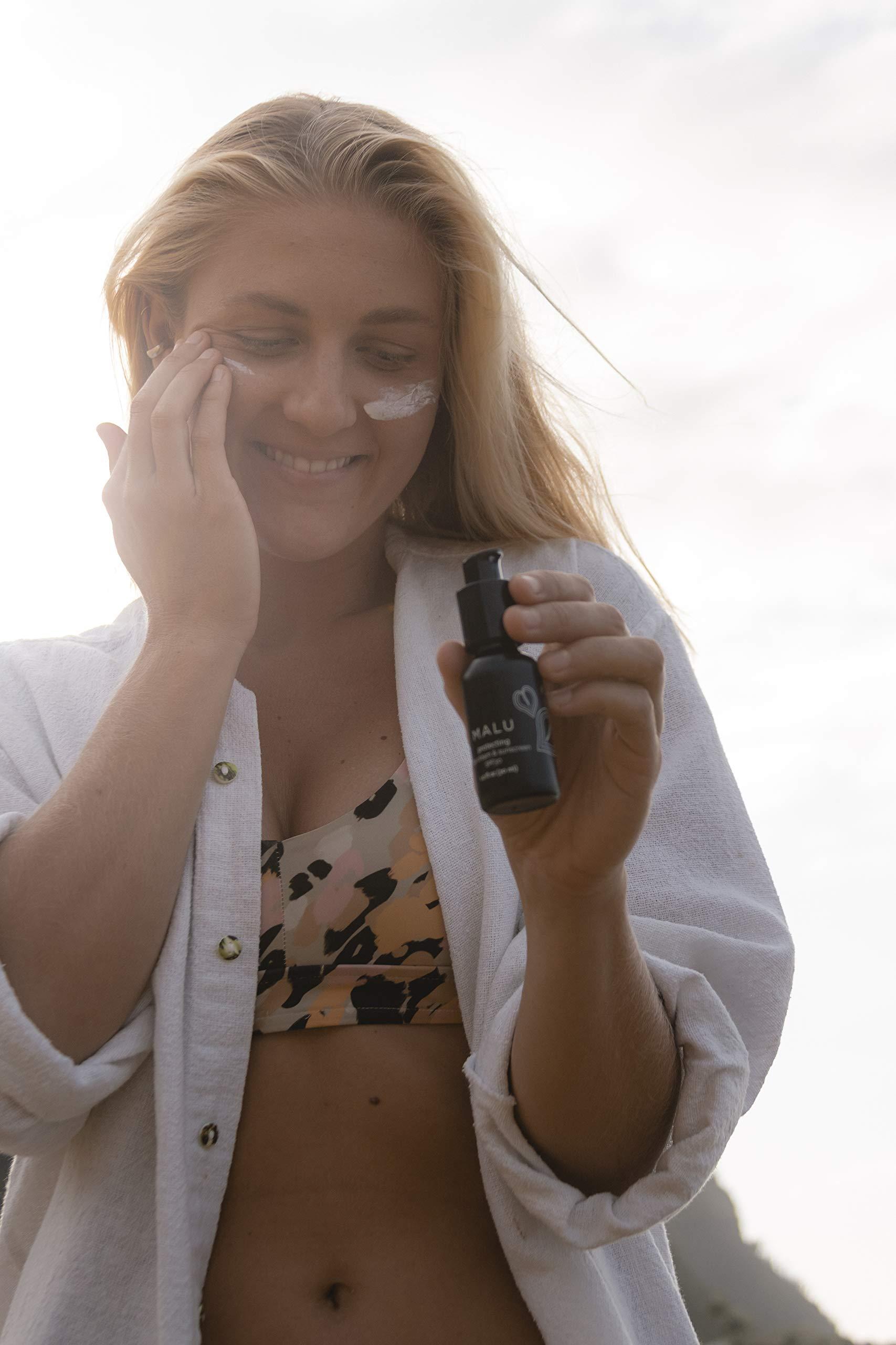 Honua Hawaiian Skincare Honua Skincare, Malu Protecting Day Cream with Reef-Safe SPF30 Mineral Zinc Oxide for Broad Spectrum, non-whitening sun protection