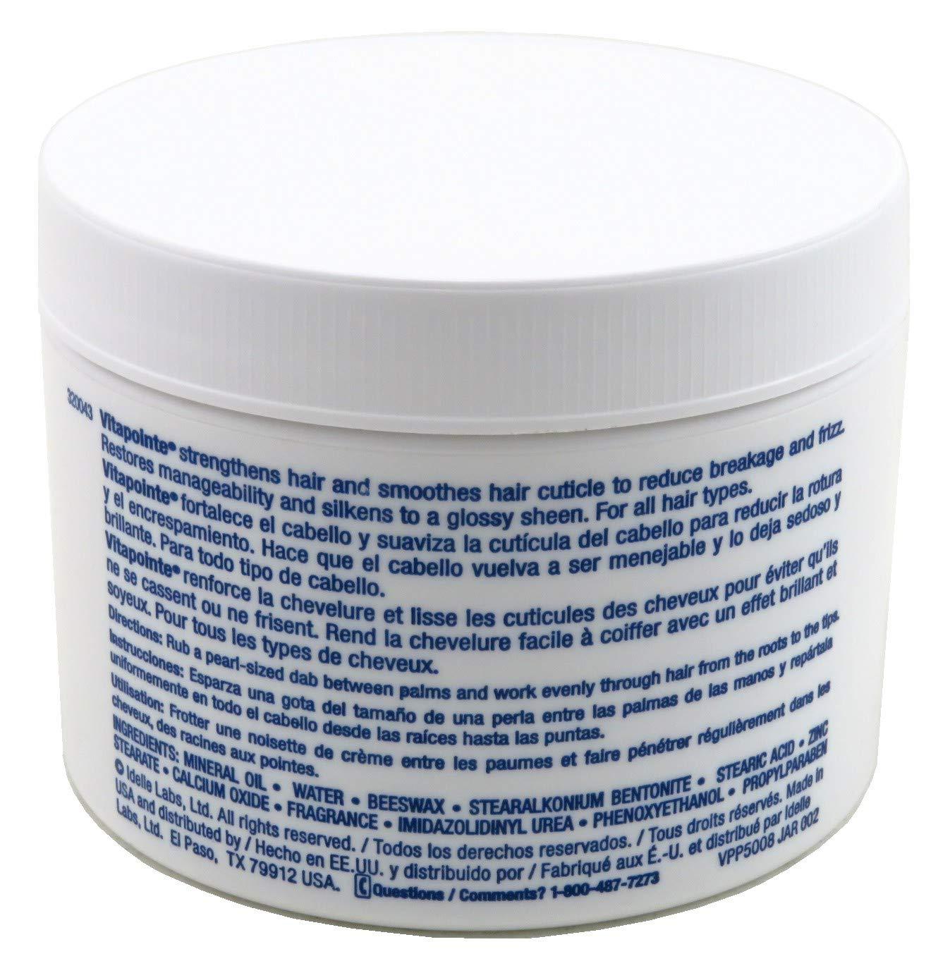 VITAPOINTE Vitapointe Creme Hairdress & Conditioner Jar 8 Ounce (235ml) (2 Pack)