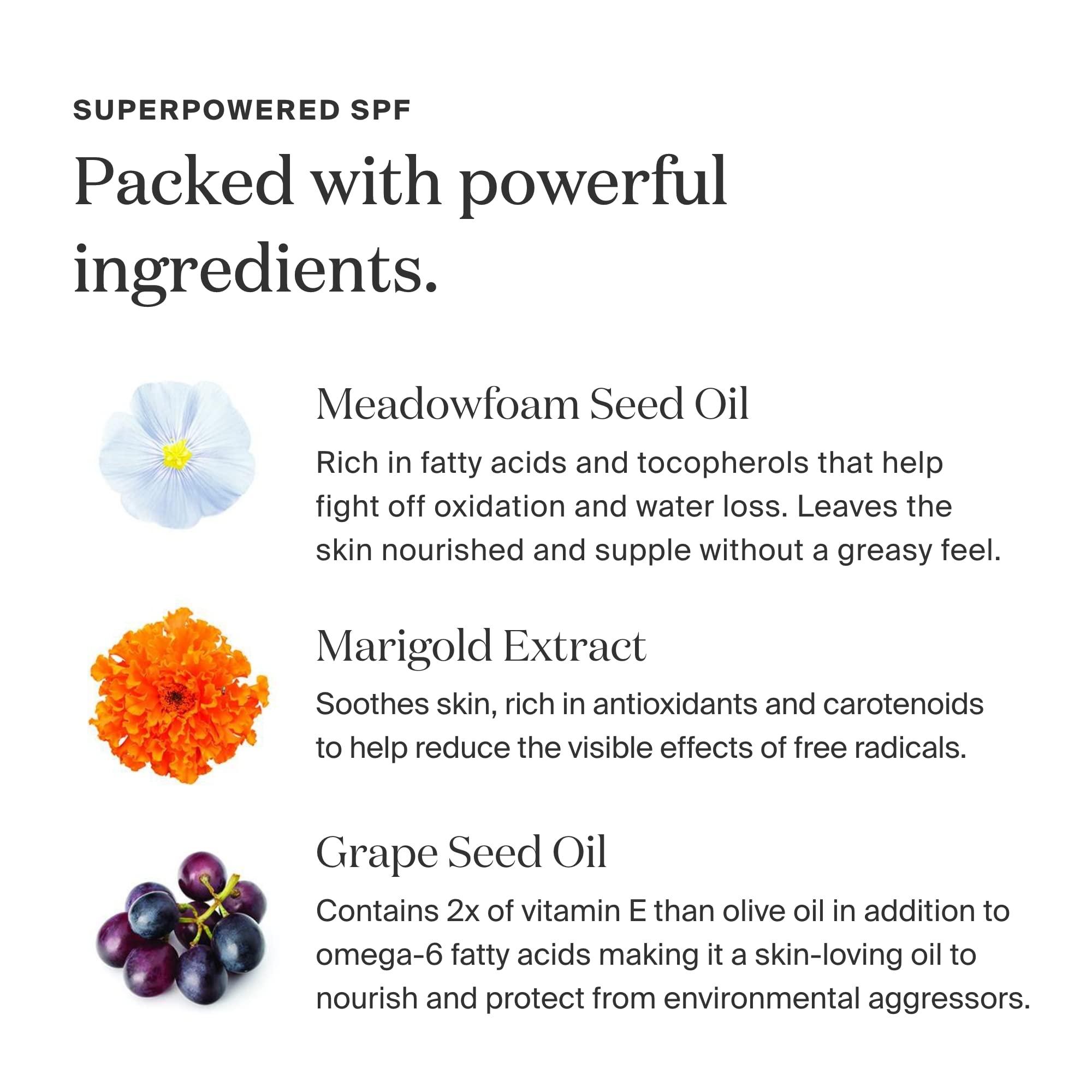 Supergoop! Supergoop! Glow Oil - 1 fl oz - SPF 50 PA++++ Vitamin E Body Oil + Broad Spectrum Sunscreen Protection - With Marigold, Meadowfoam & Grape Seed Extracts