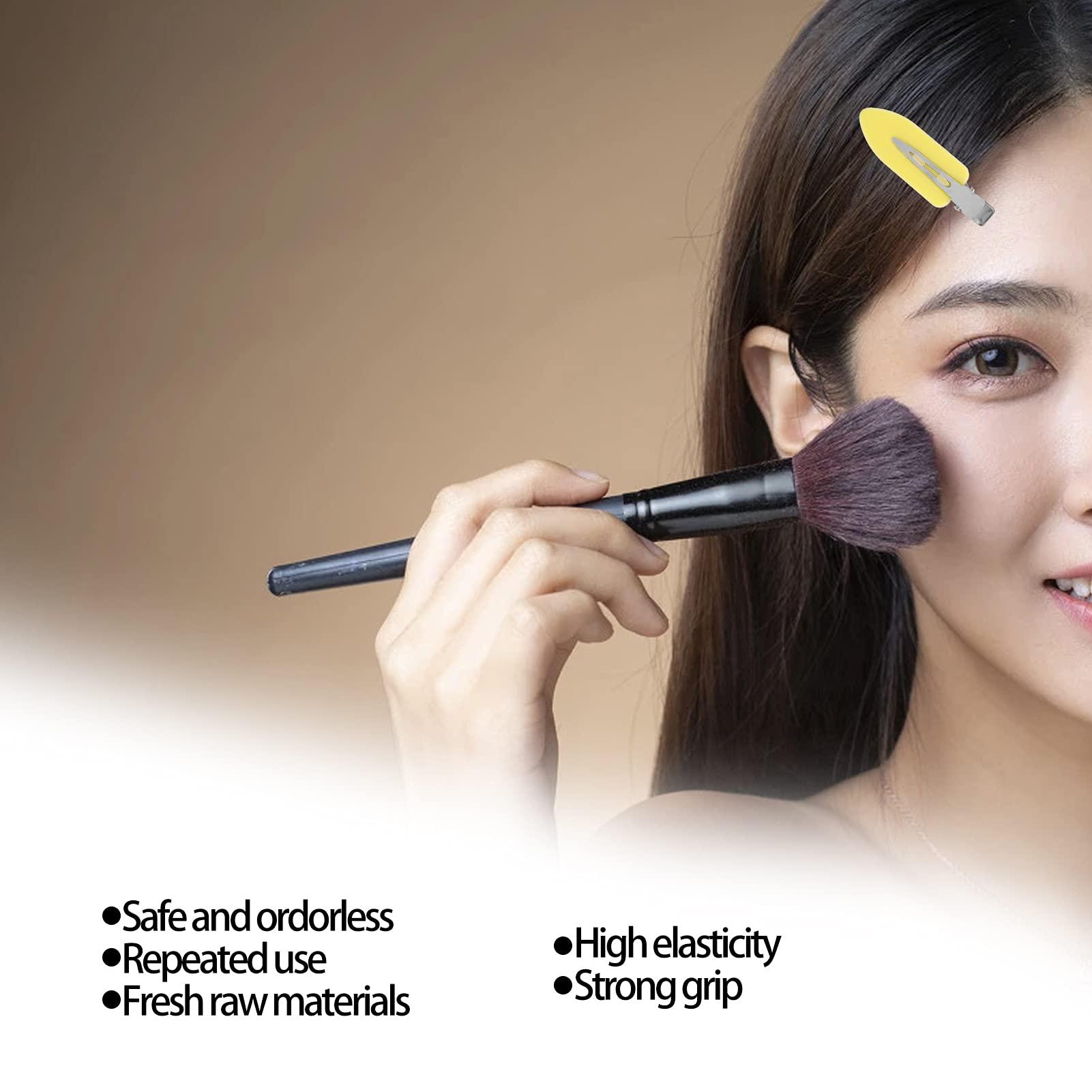 Pilipane Hair Clips,No Bend Hair Clips,4 Pcs No Crease Hair Clips Duck Billed Hair Clips,Hair Clips For Women,Makeup Clips,Hair Clips For Styling Sectioning,Hairstyle Clips For Women Girls(yellow)