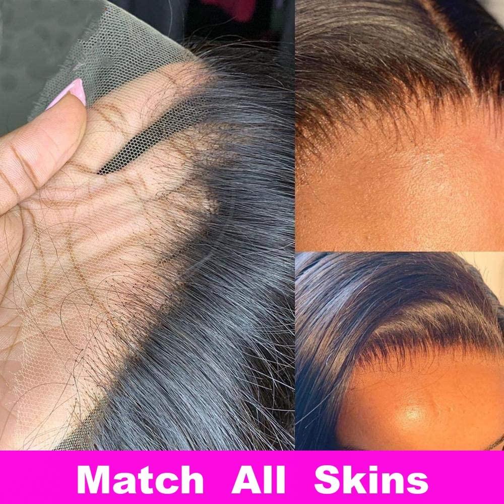 RHAH RHAH Glueless Italian Yaki Straight 13x4 HD Lace Front Wigs for Black Women 10 Inch Kinky Straight Human Hair Bob Wigs with Baby Hair Pre Plucked Bleached Knots 130% Density Free Parting