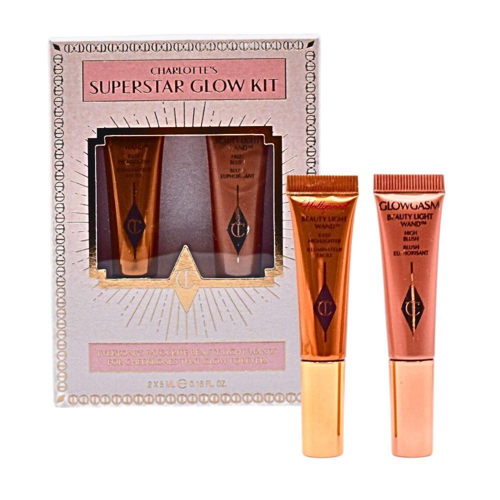 CHARLOTTE TILBURY Charlotte Tilbury Charlotte\'s Superstar Glow Kit - Mini Beauty Light Wand in Spotlight (Highlighter) and Mini Beauty Light Wand in Pinkgasm (Blush)