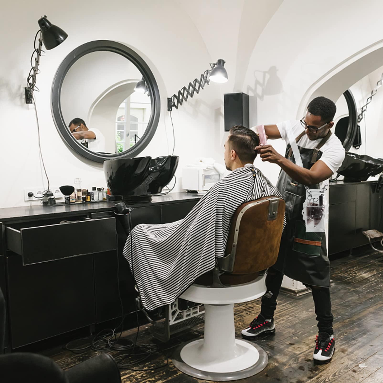 Angoily Angoily Hair Styling Waist Bag for Hairdressers Barber Tool Waist Pouch Scissor Storage Barber Scissor Bag Tea Color