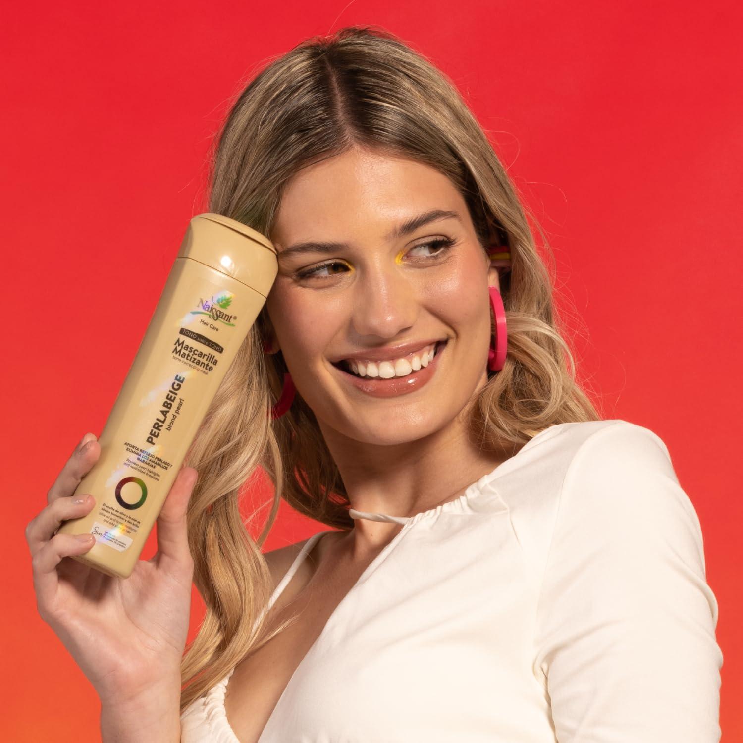 naissant Naissant Set Purple Shampoo & Toning Mask | Eliminates Brassiness | Neutralizes Yellow & Orange Tones | Paraben, Ammonia & Sulfate Free | Pro-Vitamin B5, Olive Oil & Honey (Perla Beige) 10.1 Fl Oz