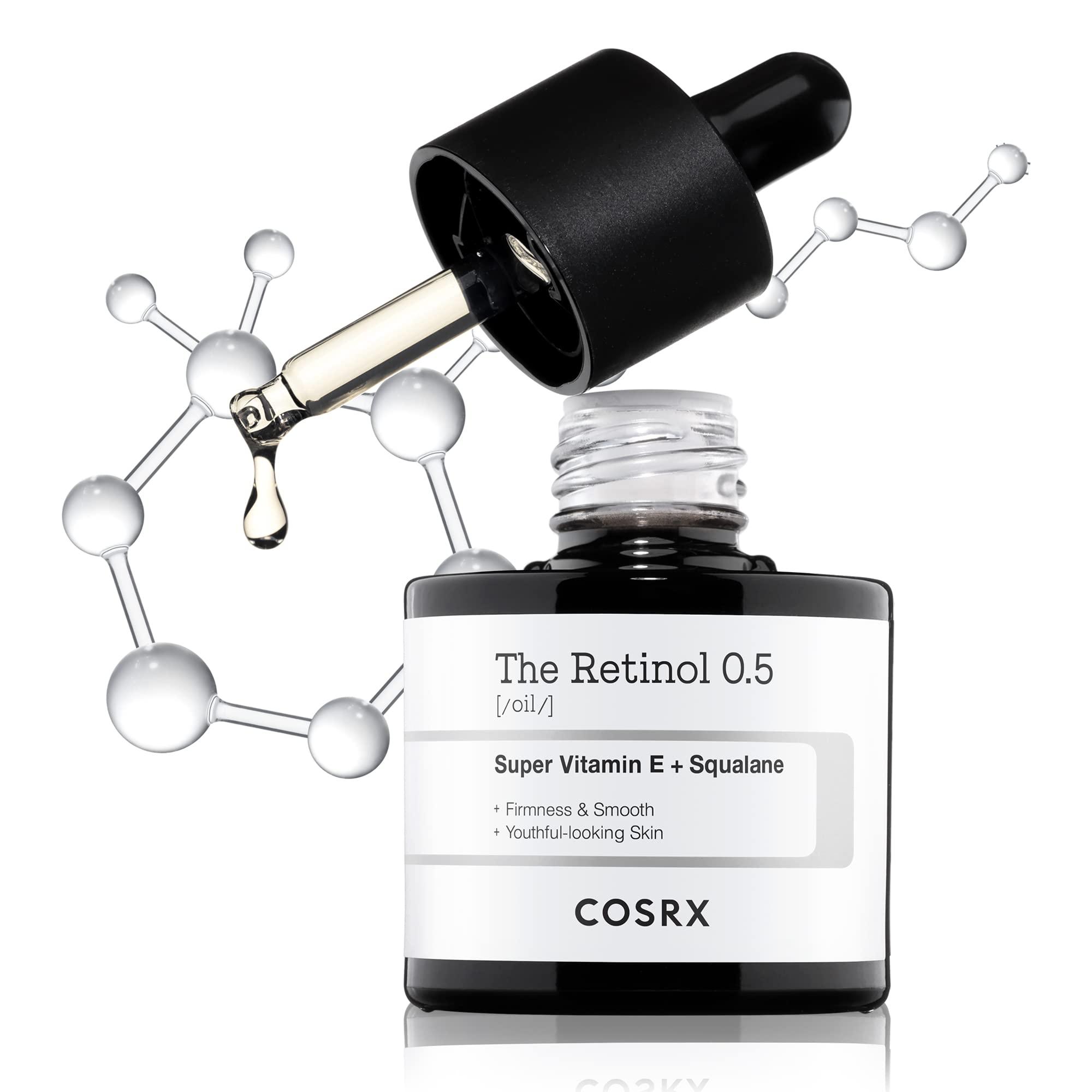 COSRX COSRX Retinol 0.5 Oil, Anti-aging Serum with 0.5% Retinoid Treatment for Face, Reduce Wrinkles, Fine Lines, & Signs of Aging, Gentle Skincare for Day & Night, Not Tested on Animals, Korean Skincare