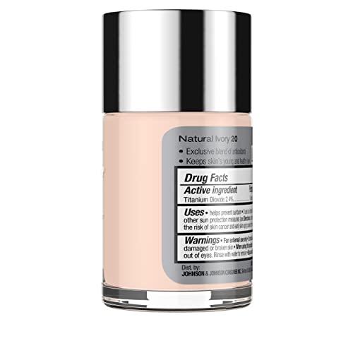 Neutrogena Neutrogena Healthy Skin Liquid Makeup Foundation, Broad Spectrum SPF 20 Sunscreen, Lightweight & Flawless Coverage Foundation with Antioxidant Vitamin E & Feverfew, Natural Ivory, 1 fl. oz