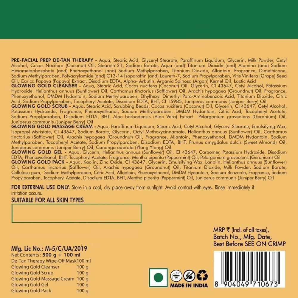 Generic Glowing Gold Facial Kit 3, White, 500g