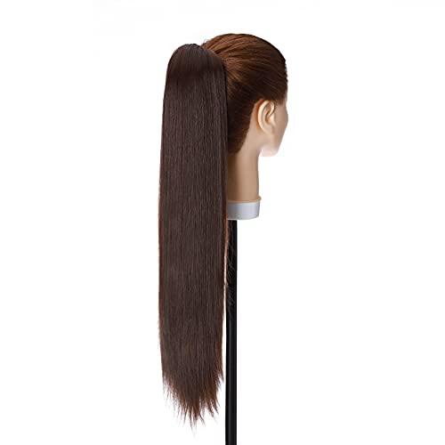 S-noilite S-noilite Clip In Ponytail Hair Extensions Claw Clip In Ponytail Extention Hairpiece Long Straight Jaw Clip In Ponytail for Women Synthetic Fiber Hair 21 Inch Medium Brown