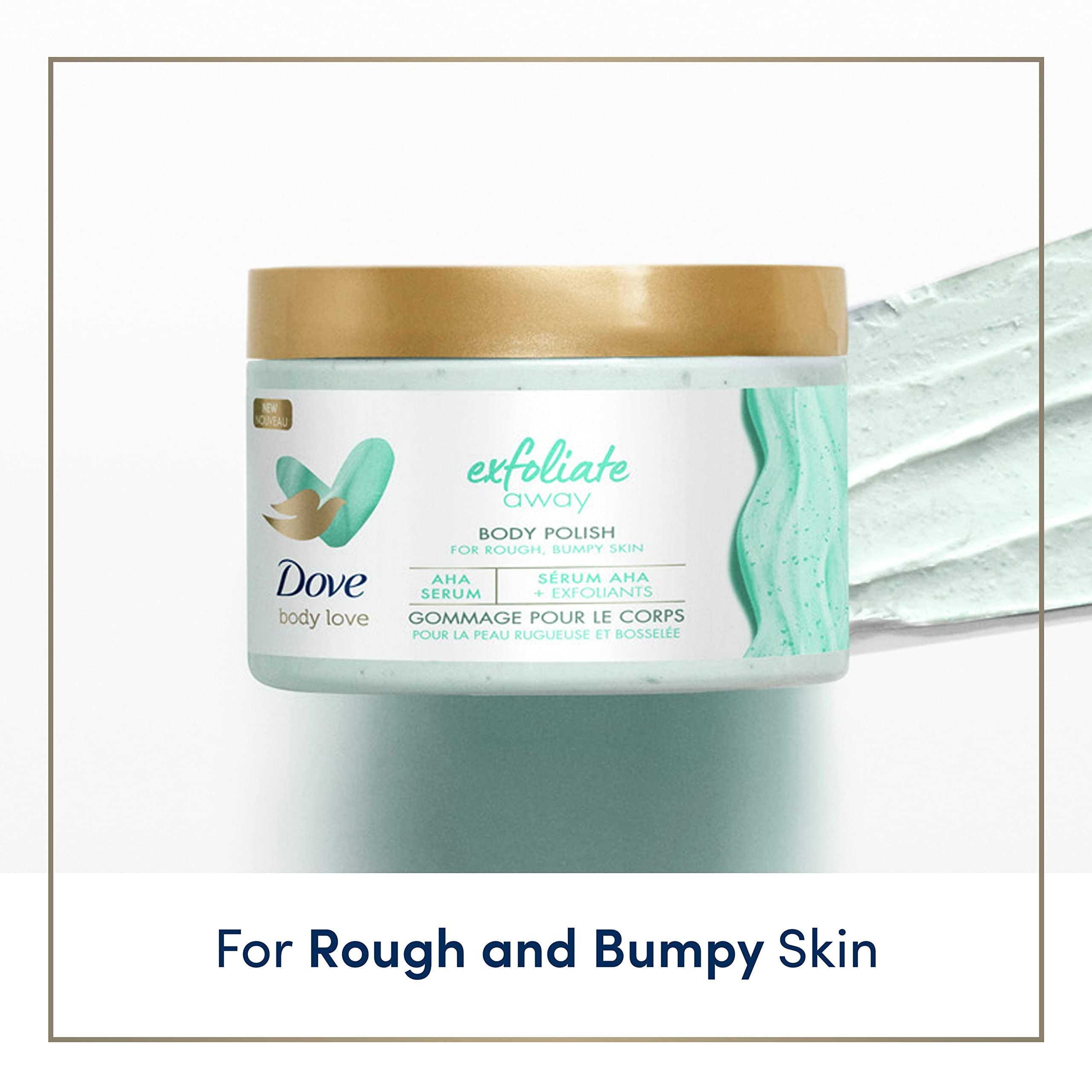 Dove Dove Body Love Body Polish Exfoliate Away 3 Count for Rough, Bumpy Skin Body Scrub with AHAs for Silky Smooth Skin 12 oz