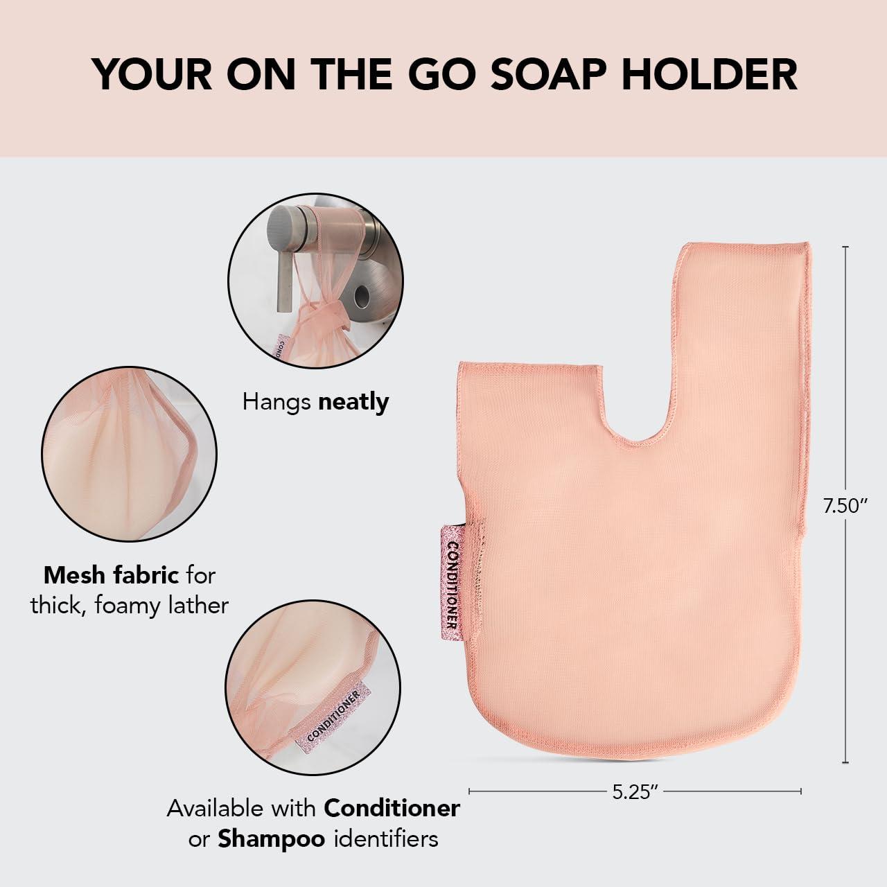 Kitsch Kitsch Bar Soap Saver Bag  Recycled Mesh Beauty Bar Pouch for Body Wash, Conditioner & Shampoo Bars, Holder to Preserve Soap, Eco-Friendly, Patented Bag  Terracotta