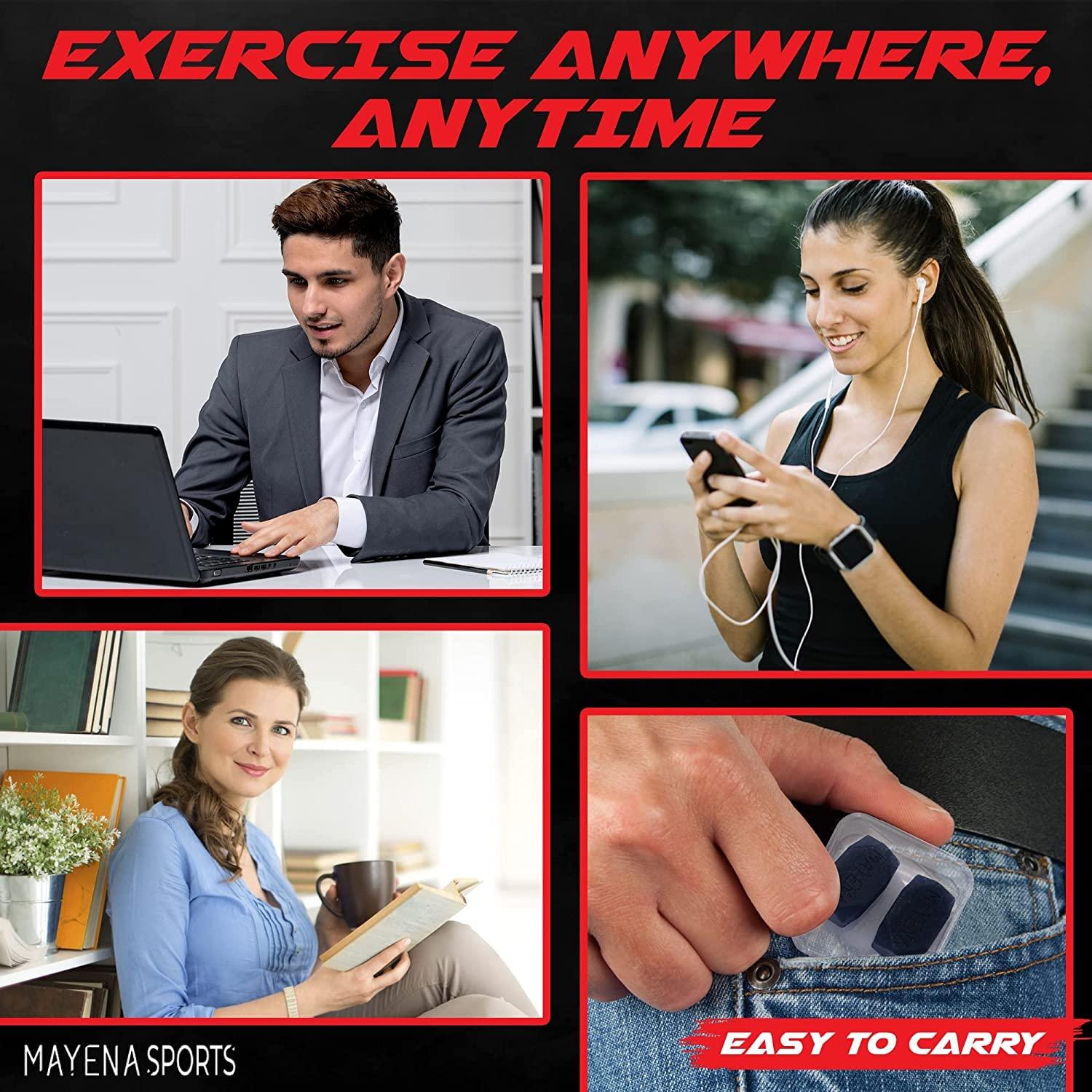 Mayena Sports Mayena Jaw Exerciser for Men & Women | Beginner Blue Pair (30lbs) | Silicone Jawline Exerciser | Jaw Trainer & Jawline Shaper for Starter Level Users | Slims, Tones & Defines the Face