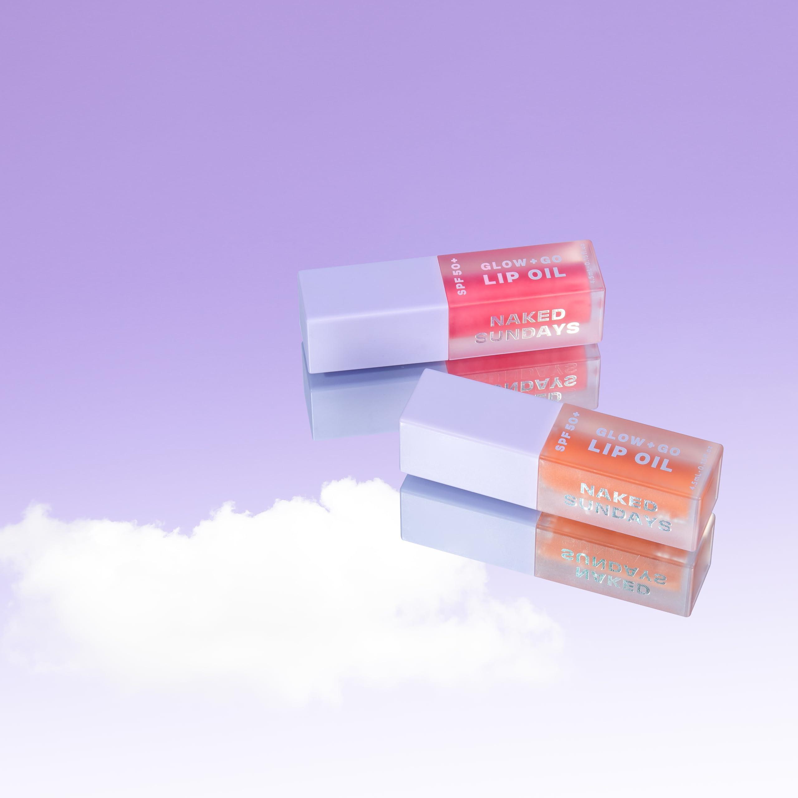 Naked Sundays Naked Sundays SPF 50 Glow & Go Lip Oil - SPF Lip Oil, Moisturizes and Protects Lips, 4.5ml in Salted Caramel