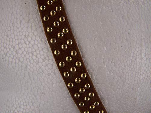 Wholesale Fashion HeadBand Brown Velvet Velour Gold Grommet Thin Skinny Headband 1/2" Wide Stretch Elastic Headbands for Women